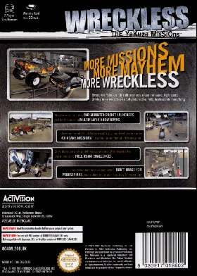 Wreckless - The Yakuza Missions box cover back